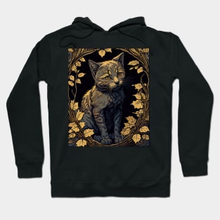 Cute cat painting - old school style Hoodie